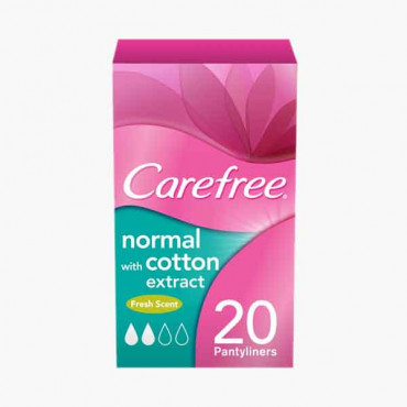 CAREFREE FRESH S/WRAPPED 20S كيرفري ماكسي فوط صحية سنجيل فرش  20 حبة 