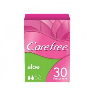 CAREFREE ALOE S/WRAPPED 30'S كيرفري فوط صحية يومية 30 حبة 