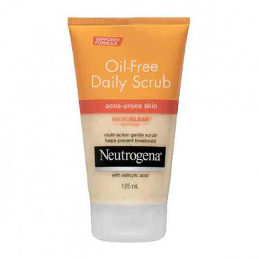 NEUTROGENA OIL FREE AW G/F SCURB 125ML نايتروجينا مقشر الوجة لحب الشباب بخلاصة العنب 150 