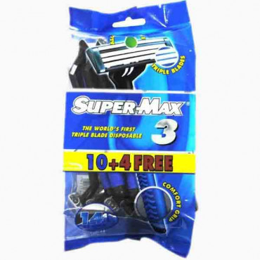 SUPERMAX AT513 RAZOR BLADE 10+4 FREE شفرة حلاقة 10+4مجانا