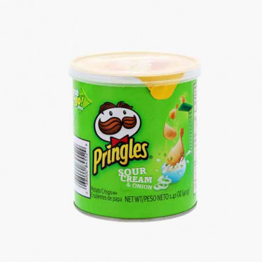 PRINGLES SOUR CREAM & ONION 40GM برينجلز كريم&بصل40جرام