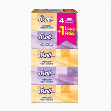 SCOTT PLUS FACIAL TISSUE 160PULLS 4+1FREE 0