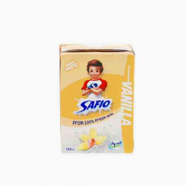 SAFIO UHT MINI VANILLA MILK 125ML حليب فانيلا يوح تي صافيو 125مل