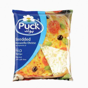 PUCK MOZZARELLA SHREDDED CHEESE 500GM جبن موزاريلا بوك 500جرام