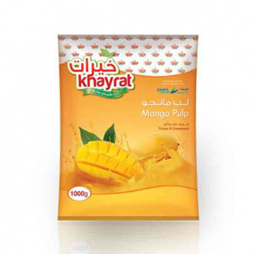 KHAYRAT FROZEN MANGO PULP (TOTAPURI) 1 KG مانجو لب مجمدة خيرات 1ك