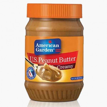 AMERICAN GARDEN PEANUT BUTTER CREAMY 18OZ زبدة فول سوداني كريمي حديقة امريكان1 