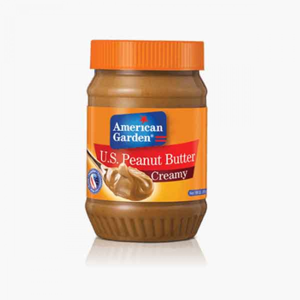 AMERICAN GARDEN PEANUT BUTTER CREAMY 12 OZ زبدة فول سوداني امريكان جاردن 