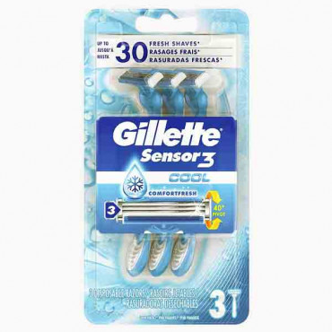 GILLETTE BLUE 3 COOL DISPOSABLE 3'S شفرات جيليت الاستعمال مرة واحدة 3